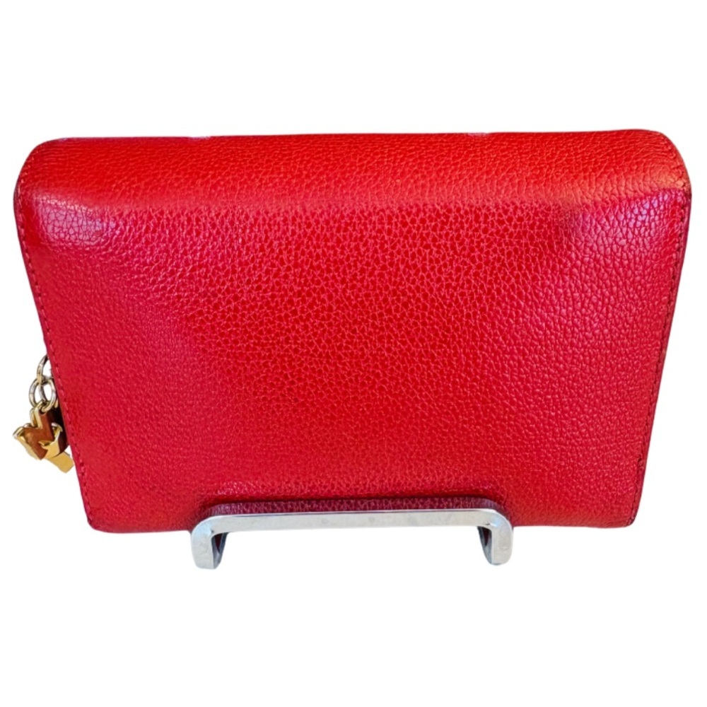MCM Motifs Red w/Golden Hardware Med Trifold Wallet: J9498, EUC - Picture 2 of 15